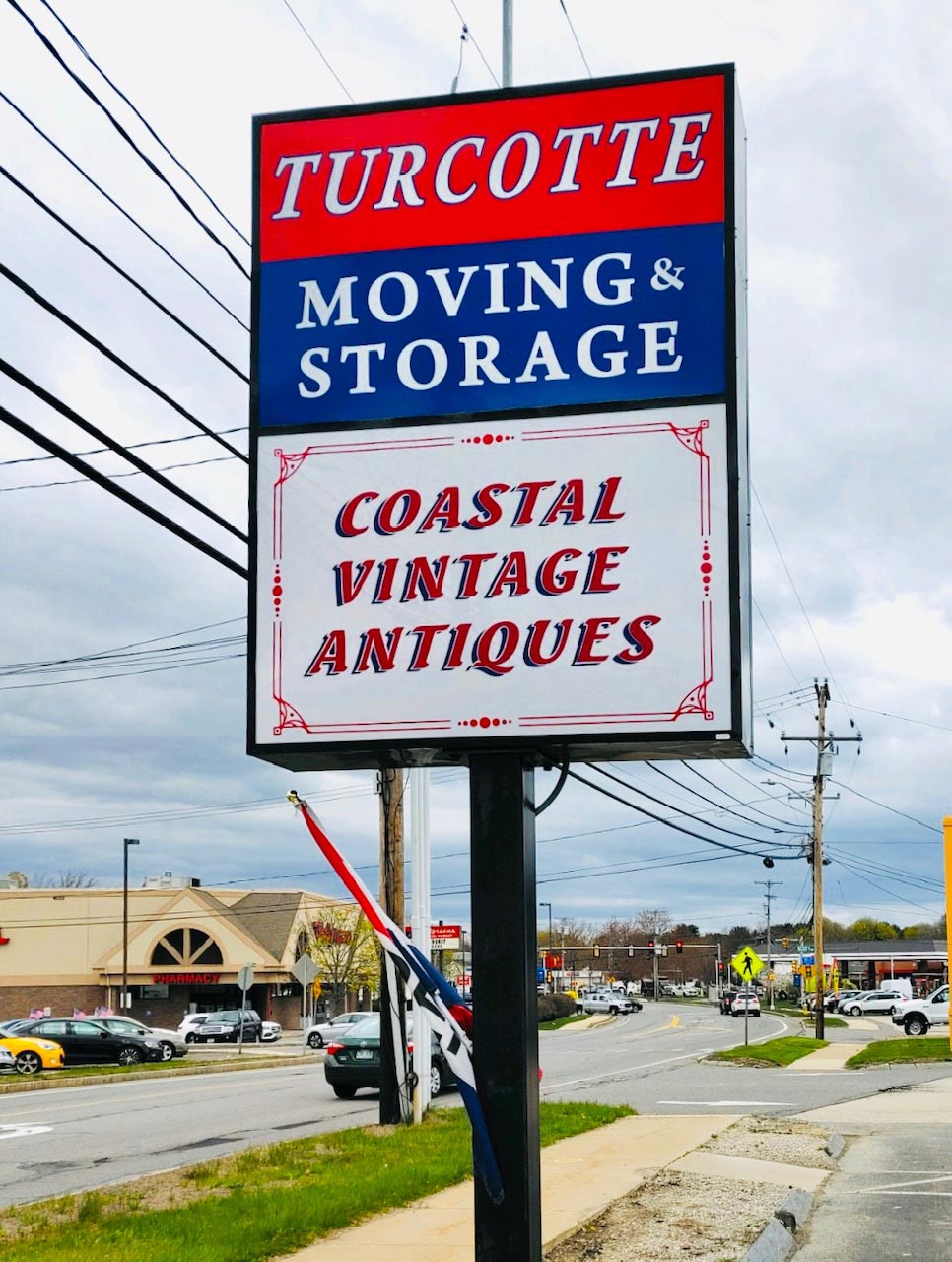 turcotte moving exterior sign - professional movers hampton new hampshire